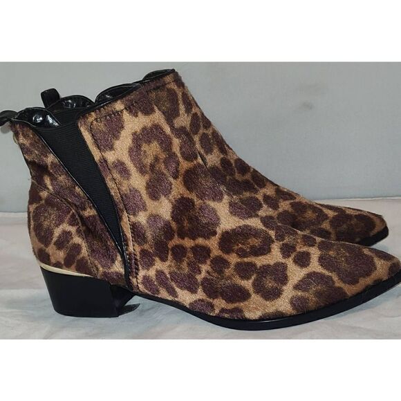 Nine West Colt Boots Booties FAUX Calf Hair Chelsea Womens Size 7.5 M - Picture 3 of 7